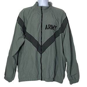 US Army IPFU Jacket Mens XXL Gray Physical Fitness Training Uniform Windbreaker